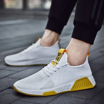 

2020 Spring New Style Men Flying Woven Shoes Athletic Shoes Men's Breathable Casual Shoes MEN'S SHOES Trendy Shoes 0329