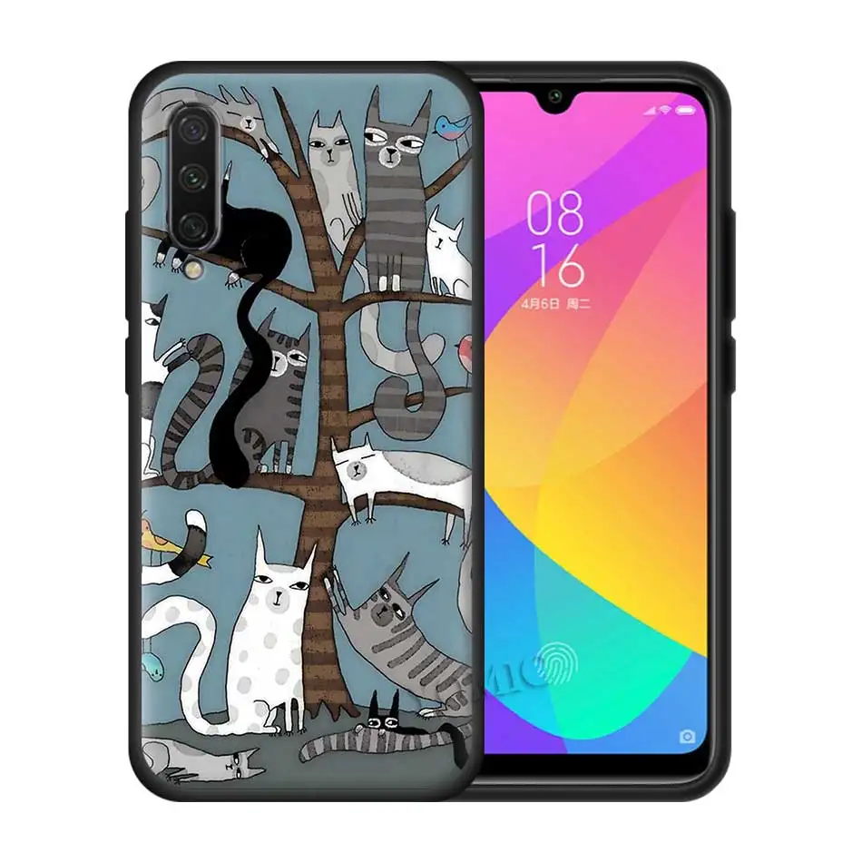 Милый Забавный чехол с рисунком кошки для Xiaomi Redmi Note 9S 8 9 7 8T 9C 9A 7A K30 Pro Mi Poco C3 NFC