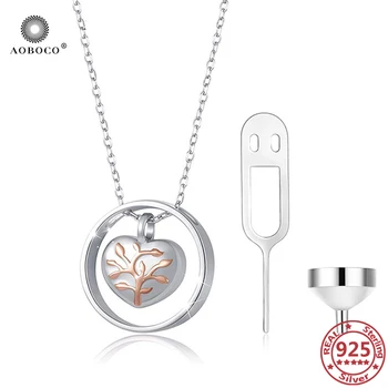 شراءAOBOCO 925 فضة الحياة من شجرة قلادة القلادة القلادة ل رماد تذكاري الجرار قلادة الحيوانات الأليفة الرماد النعش تذكار مجوهرات