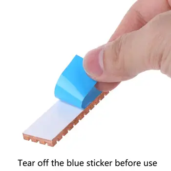 

97x18MM Pure Copper Thin Heatsink Thermal Pad for M.2 NGFF 22110 PCI-E NVME SSD Laptop Radiator with Thermal Conductive Adhesive