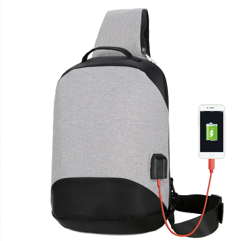 

Amazon New Style Anti-Theft Chest Bag Men Self-charging Cross-body Backpack Casual Shoulder Bag Men's-a Generation of Fat