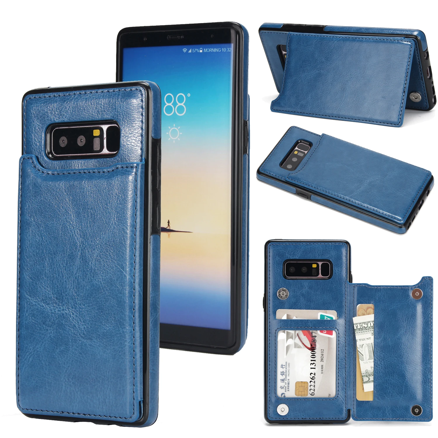 Роскошный чехол-кошелек для samsung S10E S8 S9 Plus S7 Edge, кожаный задний стоячий чехол со слотом для карты для Galaxy Note 10 Plus 8 9, чехол для телефона