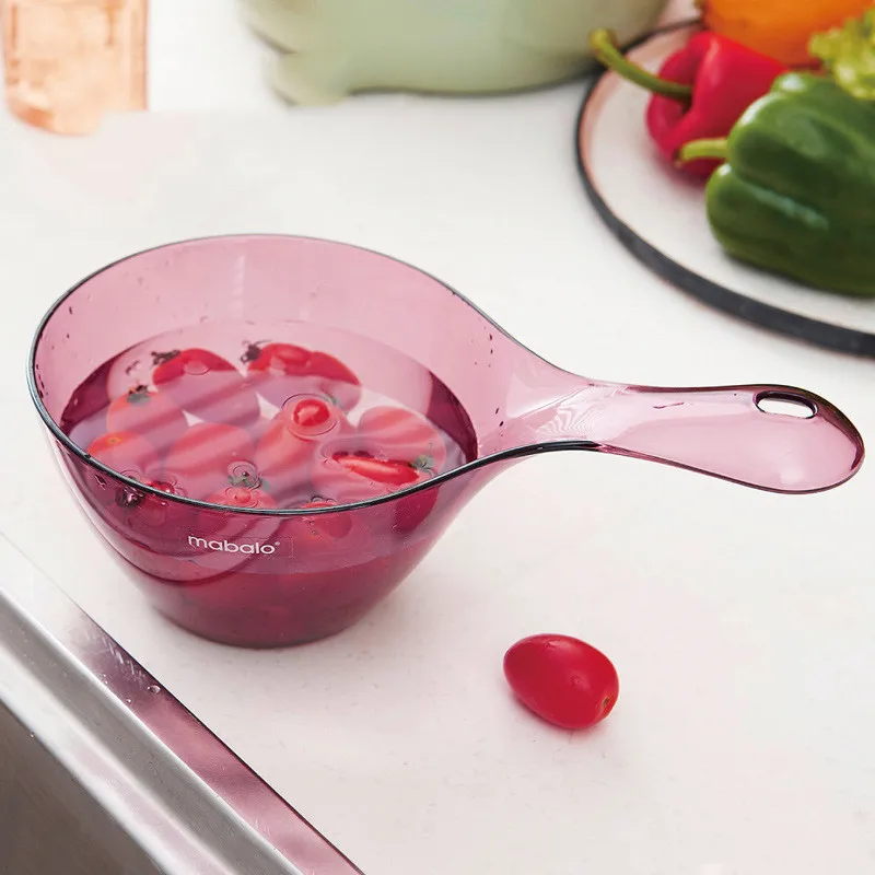 

Transparent Plastic Water Bailer Spoon Baby Shower Shampoo Bath Spoon with Long Handle Home Kitchen Cooking Water Spoons