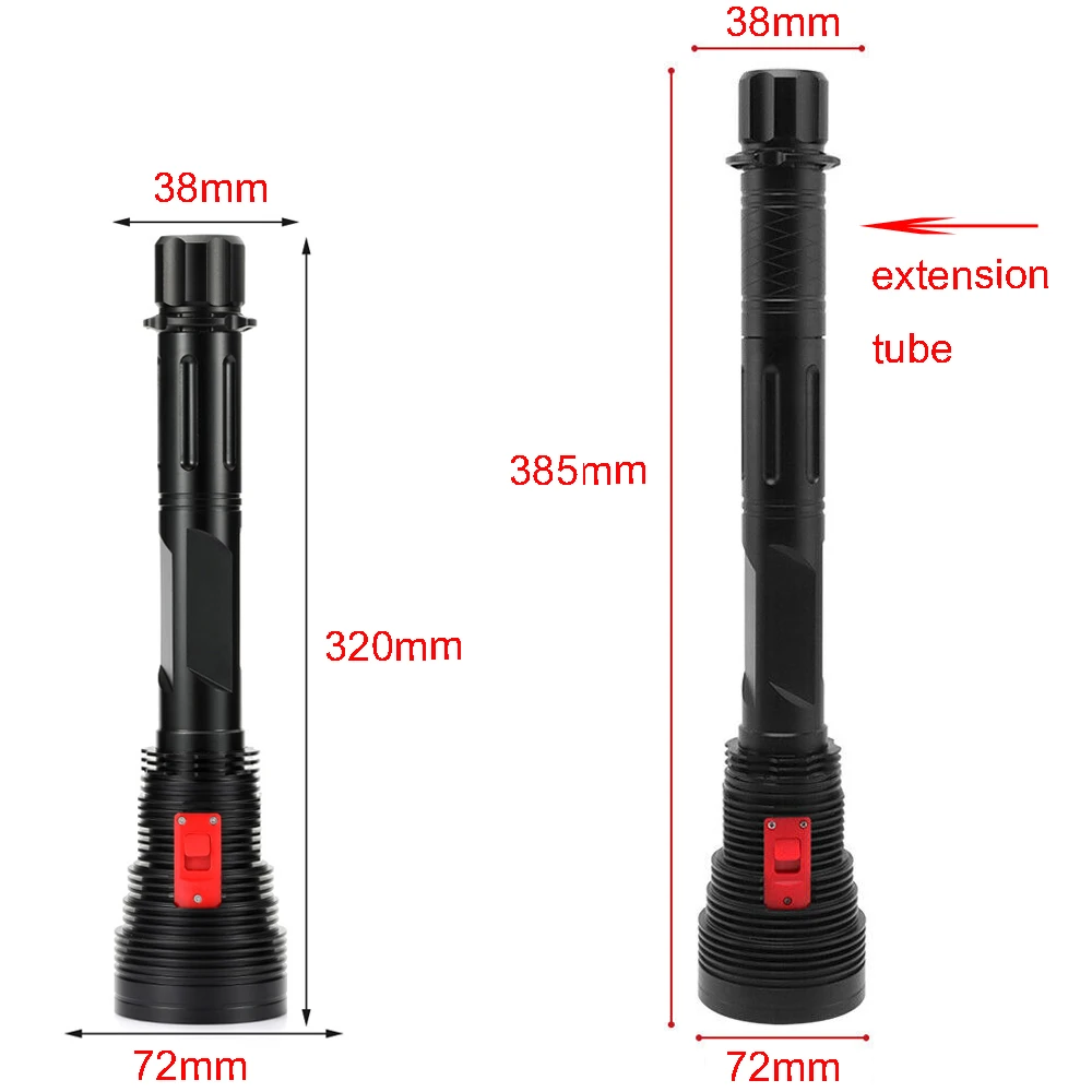 Lightingview 15000LM Underwater 200m Lantern 4* XPH70 LED Scuba Diving Flashlight Torch Powered by 26650 Battery