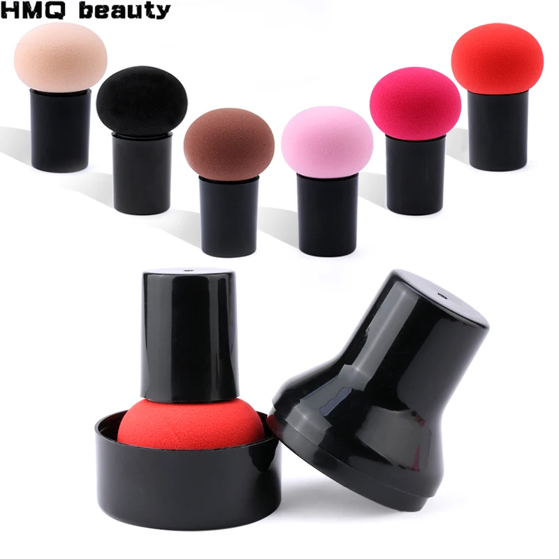  Makeup puff cute mushroom-shaped head with storage box makeup foundation sponge smooth wet and dry 