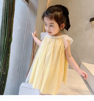 

Girls' Summer Sleeveless Vest Dress Princess Dress Net Yarn Dress