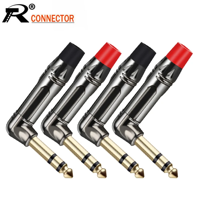 1Pcs 6.3 2 Pole Mono / 3 Pole Stereo Jack 6.35mm Audio Plug Gold-Plated 6.3MM  1/4 Inch Microphone Soldering Cable Connector - AliExpress