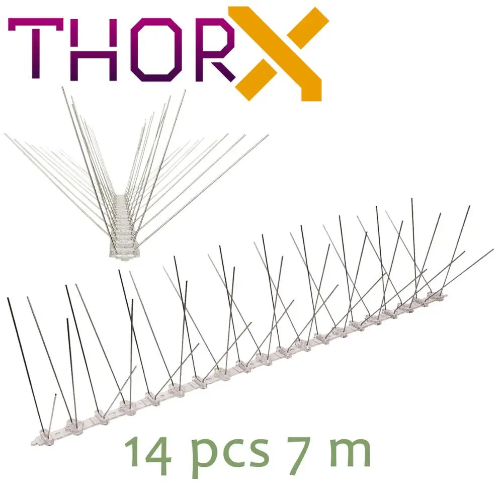 MH-04-TP 4 ряда шипы для отпугивания голубей птицы Спайк птицы на поликарбонатной основе-высокое качество решение для шипы для контроля птиц - Цвет: MH-04-TP-7M