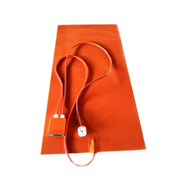 

240V 1750W 500*1000*1.5mm Silicone Rubber Heater for machine digital thermostat on wire 3000mm lead wire