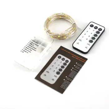 

Led Light String Three Lines Remote Control Copper Wire Lamp Four Lines 6M