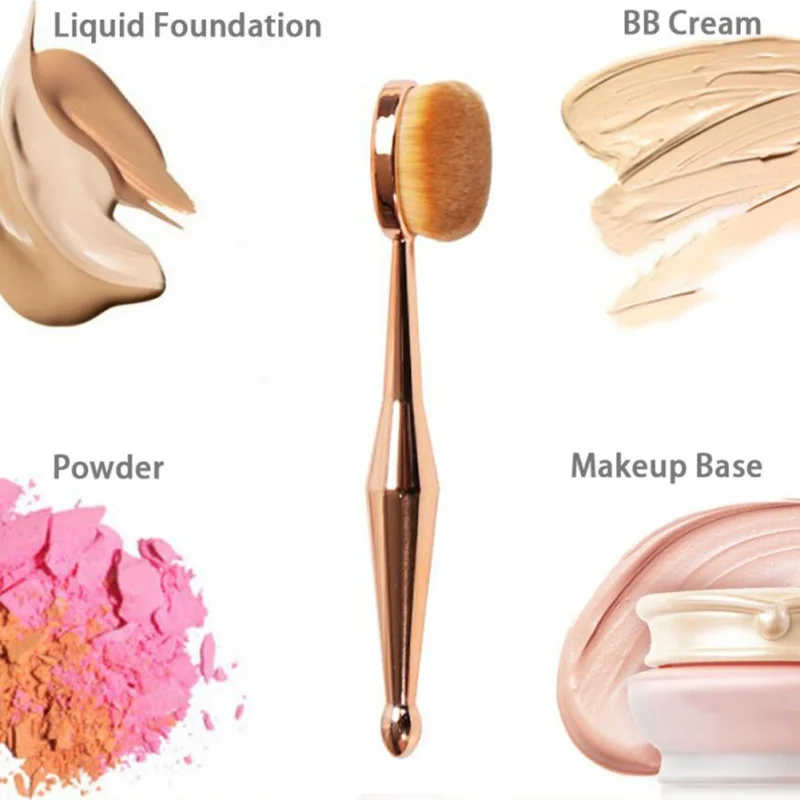 1Pcs Foundation Makeup Brush Powder Contour BB CC Cream Highlighter Blush Blending Cosmetic Make Up P1 | Красота и здоровье