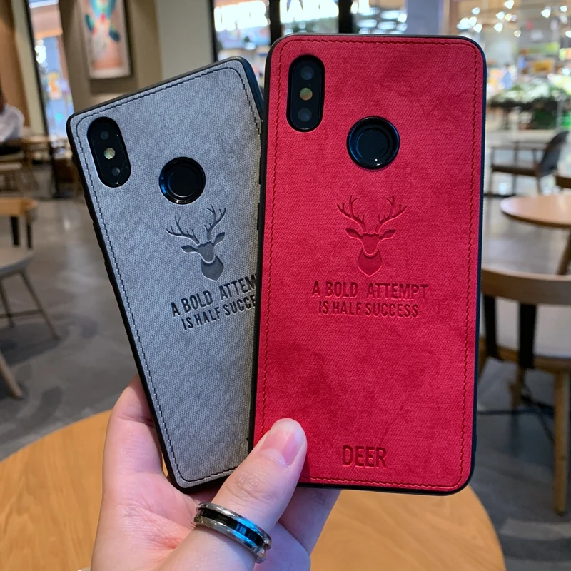 

For Xiaomi Mi 9 9T 8 SE A1 A2 A3 Lite Redmi Go 6A S2 Note 5 6 7 7A K20 Pro Fabric Deer Print Cloth Pattern Soft TPU Case Cover