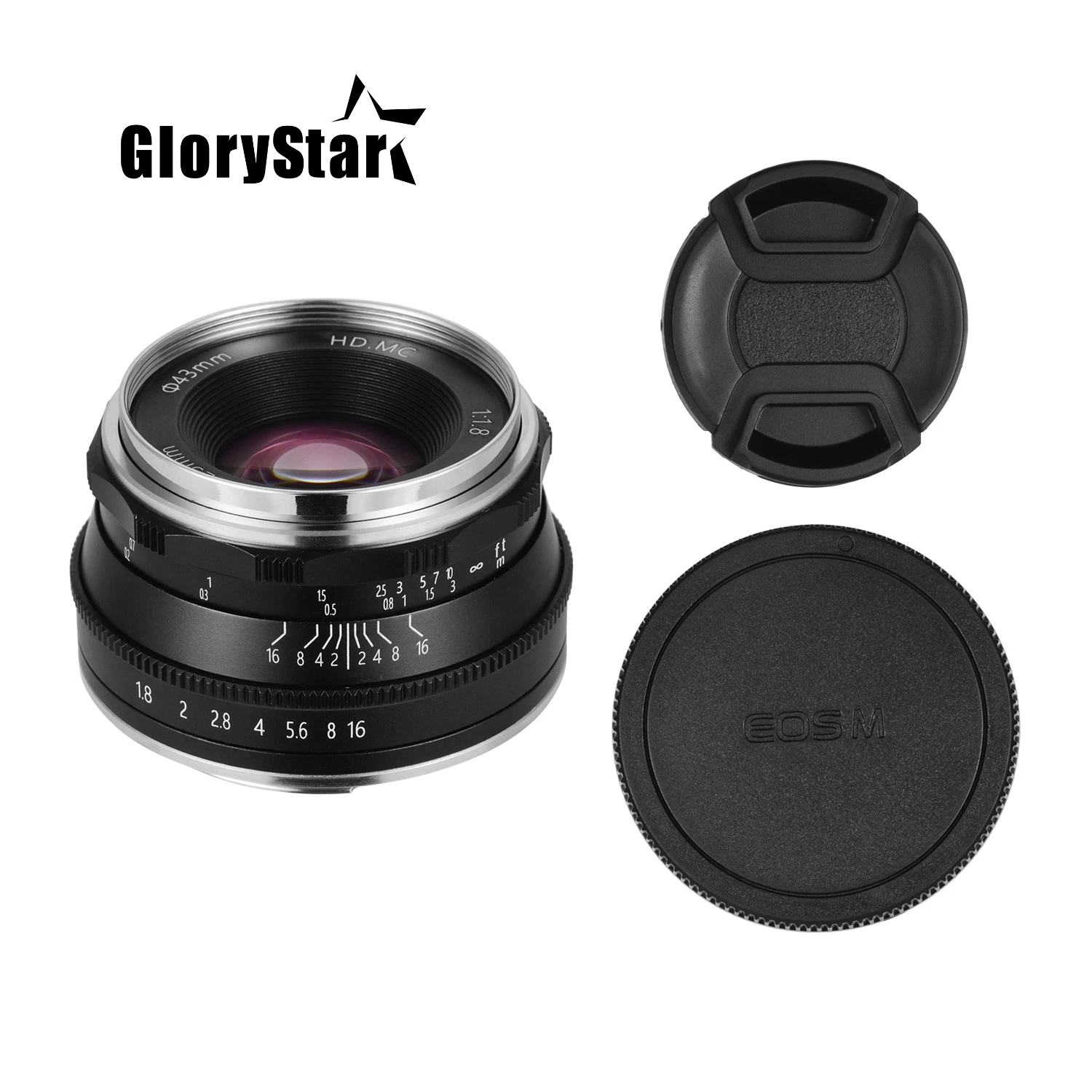 Glorystar 25 Millimetri F1.8 Prime Lens Messa A Fuoco Manuale Per Canon Ef-M Mount Eos M M1 M2 M3 M5 M50 M6 M10 M100 Mirrorless Camera
