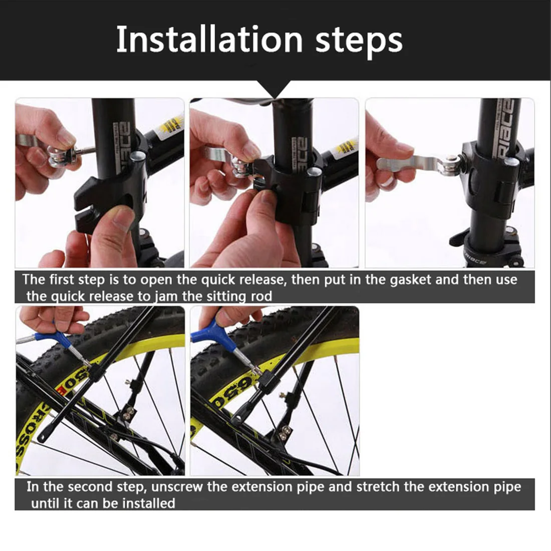 Cheap CITYWAY Bike Rear Shelf Bike Rack Luggage Rear Carrier Trunk For MTB Bicycle - Square Shape Feet Support + Mud Guard 2