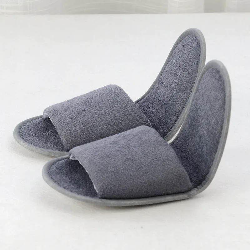Home Hotel Breathable Slippers SPA Foldable Air Travel Salon Wear With Storage Cotton Cloth Travel Accessories 1 pair travel slippers