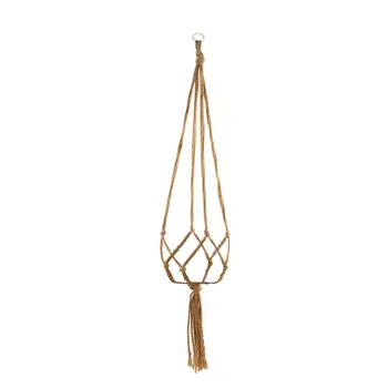 

Macrame Rope Plant Hanger Basket Flower Pot Hanging Holder Garden Decor Flower Pot Hemp Rope Hanging Net