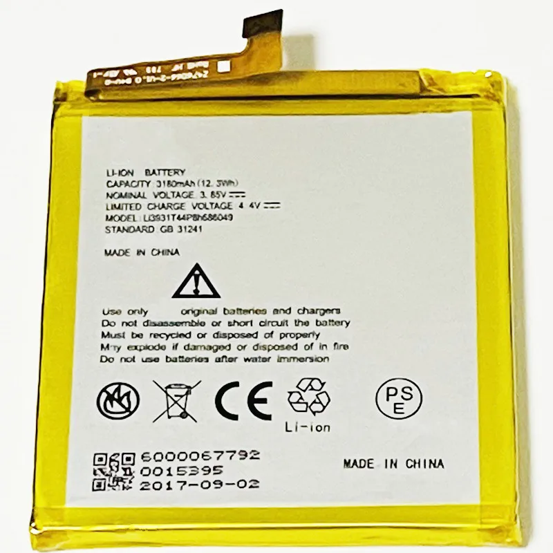 3 85 V 3180mAh Li3931T44P8h686049 для ZTE Axon M Z999 Multy Docomo Z-01K Battery | Мобильные телефоны и аксессуары