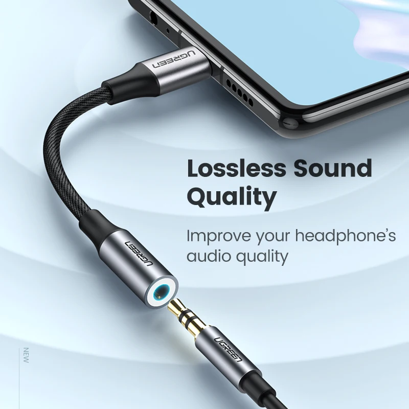 UGREEN Тип c до 3 5 jack Кабель Переходник USB C на мм адаптер для подключения наушников