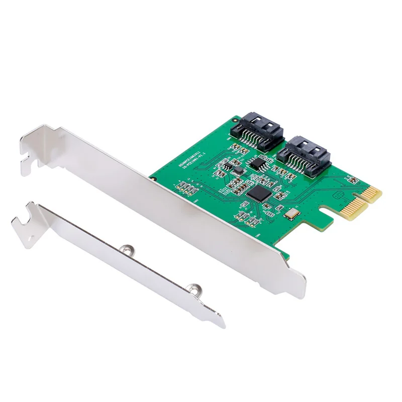 QINDIAN PCI Express PCIE E карта SATA контроллер 2 Порты и разъёмы 3 PCIe 0x1 карточная игра низкий