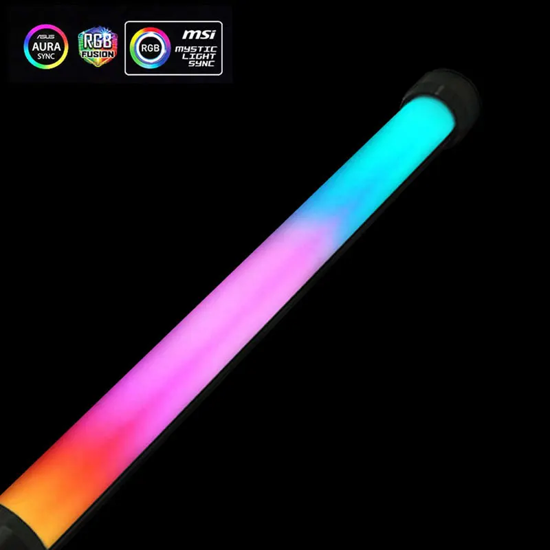 

Computer Cables 5VD G/3PIN Aluminum RGB/VDG Chassis Color Light Strip With Magnetic Multicolor RGB LED Pollution Symphony Lamp