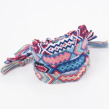 Бохо Этнические Ручной Работы разноцветные стринги шнур Тканый Плетеный дружбы браслет bracciali ragaza Pulseras Con Ojo Turco