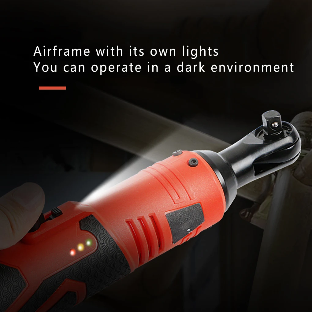 

26V Electric Wrench Kit 3/8 Cordless Ratchet Wrench Rechargeable Scaffolding Torque Ratchet With Sockets Tools US/EU/UK/AU Plug