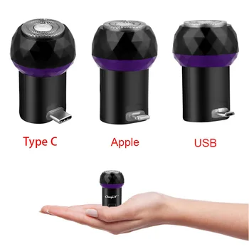 

Mini Cell Phone Razor Portable Travel Electric Shaver Smartphone Beard Trimmer Waterproof Shaver for Apple Android Type C USB 31