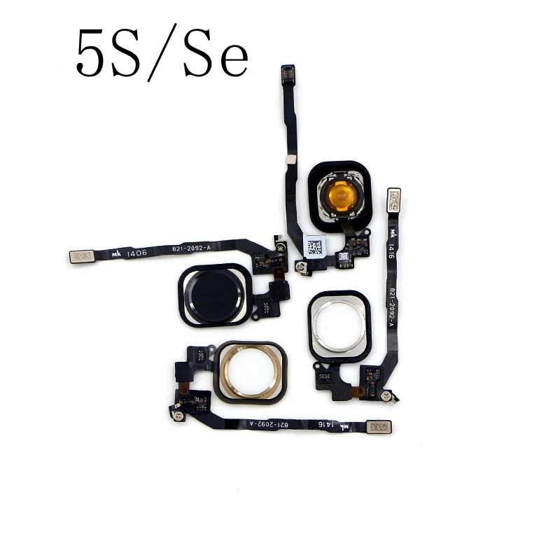 Абсолютно белый и черный и золотой и розовый для iPhone 6S 6S Plus кнопка Home с гибким кабелем для iPhone 6S+ домашний ключ в сборе без TOUCH ID
