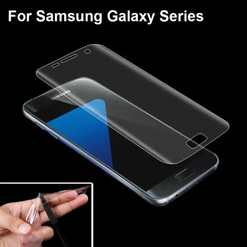 Для Samsung S21 S20 Ultra Note 20 5G 9 S10 S8 S9 Plus 3D изогнутая полноразмерная мягкая ПЭТ пленка