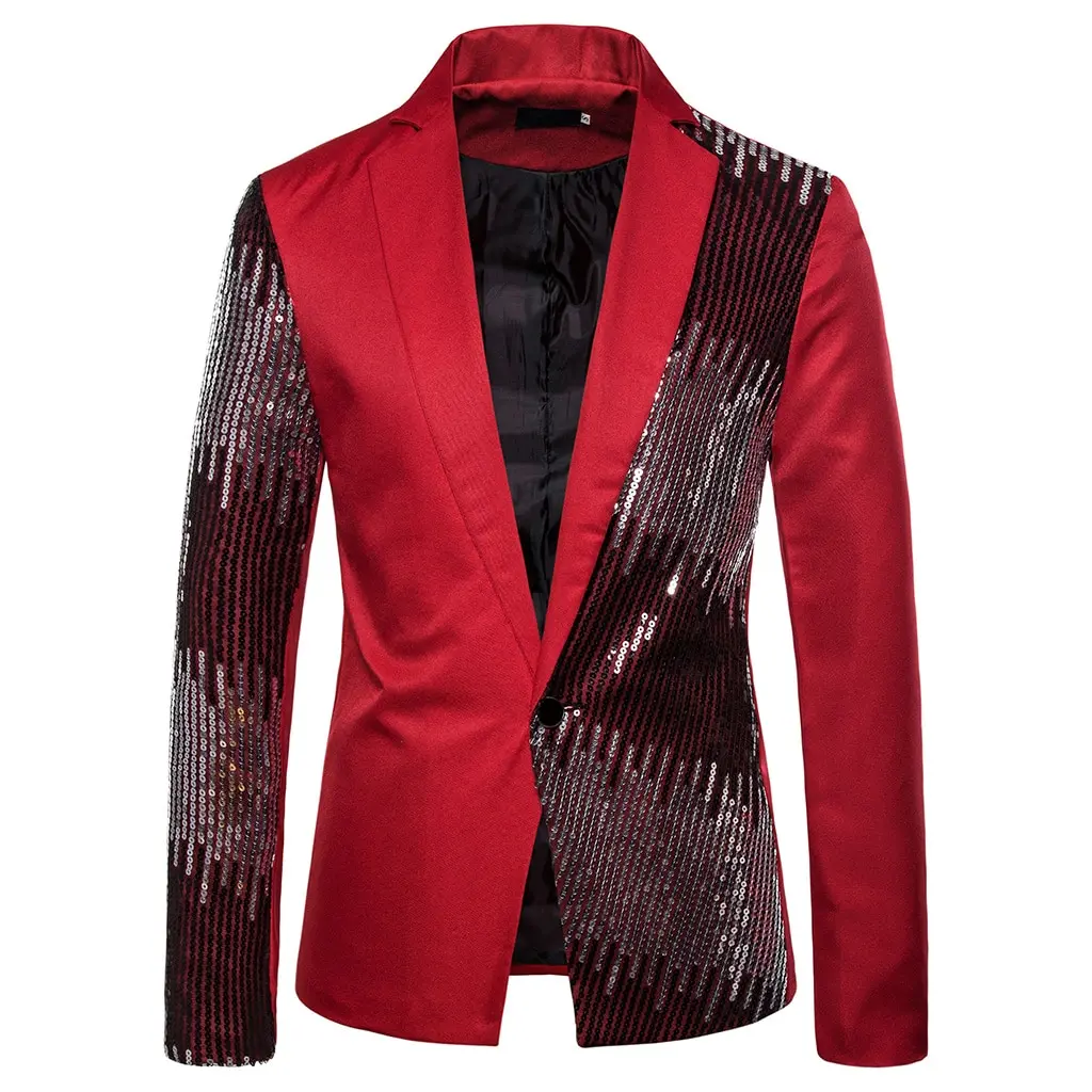 Pui мужской tiua2019 мужской Блестящий украшенный Блейзер Куртка мужской блейзер для ночного клуба вечерние костюмы куртка сценические певцы одежда