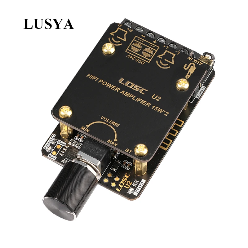 

PAM8620 Bluetooth 5.0 Audio Amplifier Board Stereo Channel High Power 15W*2 Amplificador With Case F8-010