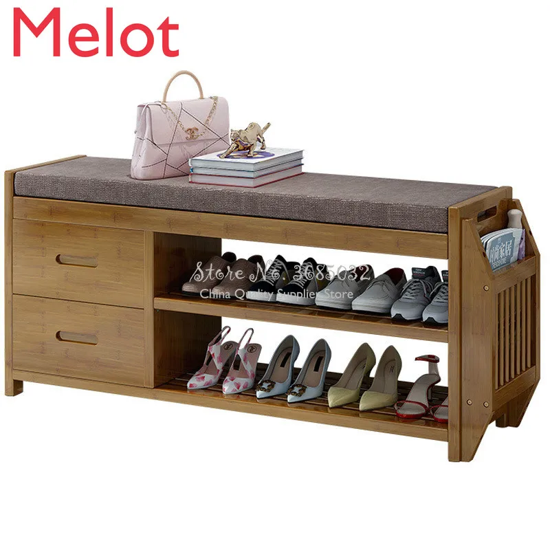 

Solid Wood Shoes Bench Door Shoes Stool Home Nordic Modern Minimalist Bedroom Makeup Stools shoes organizers shoe rack cabinet