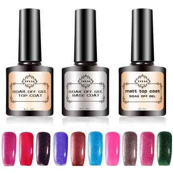 

Primer Gel Polish Varnish Top Off + Base Coat Foundation For UV Gel Nail Polish Design 8ML MPwell