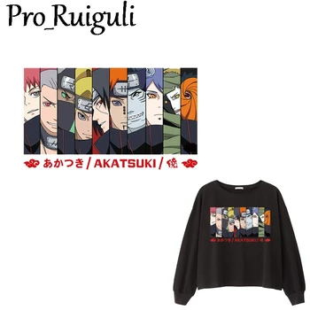 

10pcs Naruto Cartoon Iron on Heat Transfer Printing Patches Stickers for Clothes DIY Appliques Washable Thermal decorations