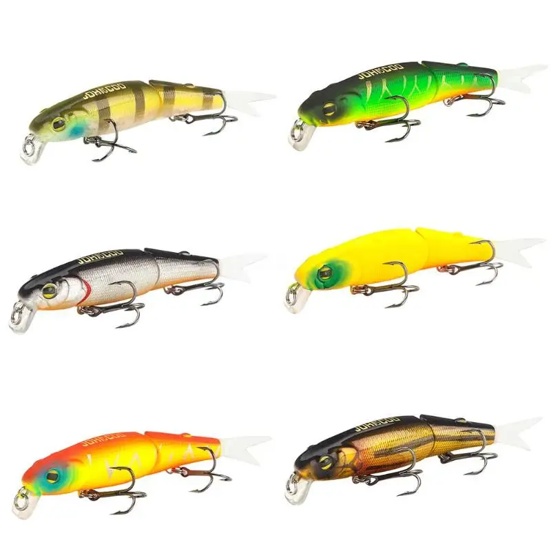 

1pc 8.8cm 8g Fishing Lure Baits Hard Laser Minnow Two Segements 3D Eyes Soft Tail Bionic Artifical Swimbait Fish Tackle Pesca