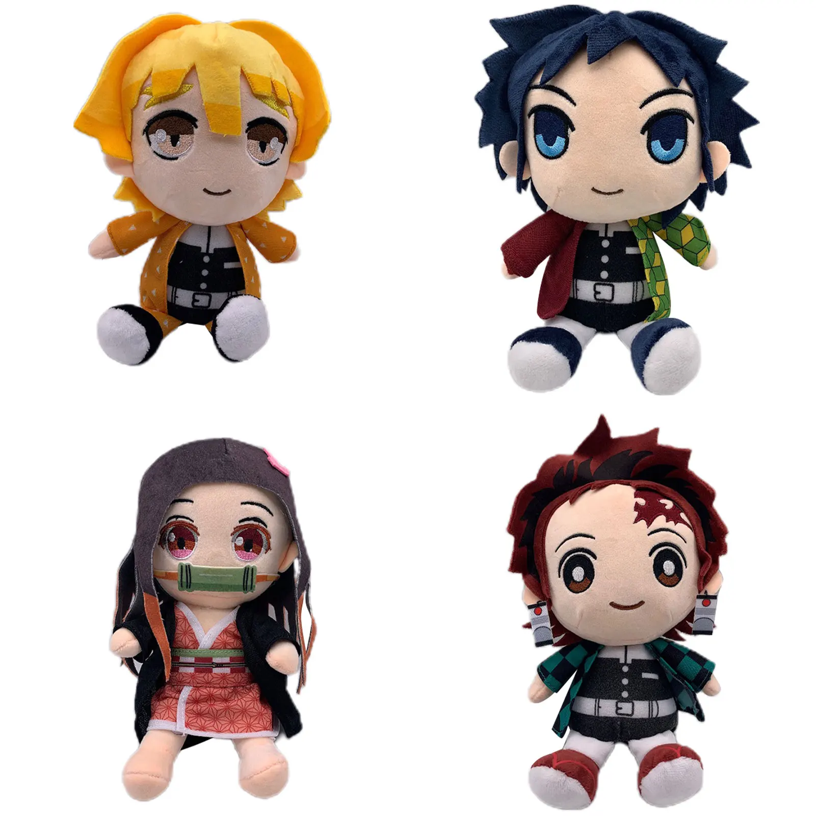 21cm Anime Demon Slayer Plush Toys Doll Kimetsu Tanjiro Tomioka Zenitsu Nezuko Anime Figure Cartoon Toys Soft Doll Kids Gift