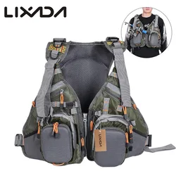 Lixada 3 In 1 Mesh Fly Fishing Vest And Backpack Breathable Outdoor Fishing Safety Life Jacket Fisherman Utility Vest Fast Ship