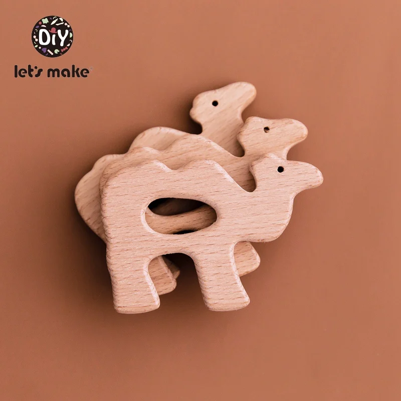

Let's Make Wooden Teethers Camel Shape 1pc Bpa Free Wooden Baby Teething Cartoon Beech Animals Diy Nursing Bracelet Baby Prpduct