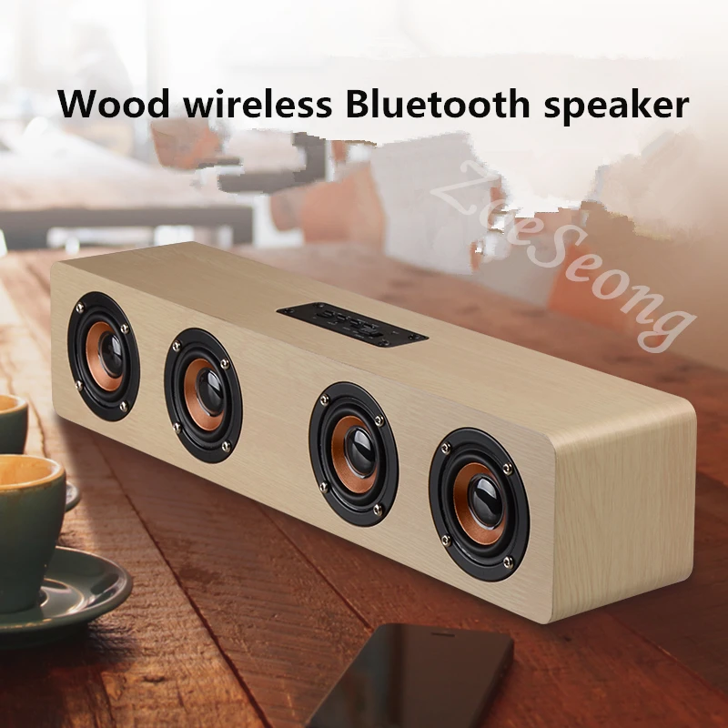 Деревянный беспроводной bluetooth динамик HiFi для домашнего кинотеатра сабвуфер