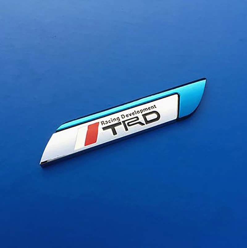 Автомобильный Стайлинг для Toyota eiz Camry Corolla rav Avensis Hilux Универсальный спортивный TRD КРЫЛО боковой Стикер Embelm значок Логотип наклейки - Название цвета: Blue-Right