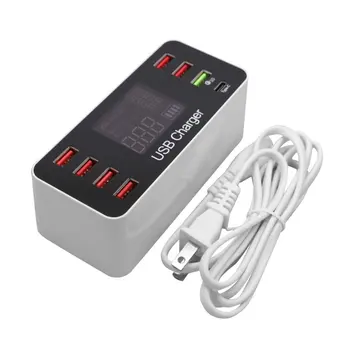 

8 Port Multi Fast USB Charger Quick Charge 3.0 Multiple USB Phone Charging Station Universal USB HUB Charger QC 3.0 LED Display