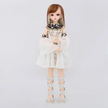 

1/4 BJD Dolls Trond Female Makeup Doll With Light Purple Eyes And Human Version Full Clothing For Children Kids Toys - Pink Skin