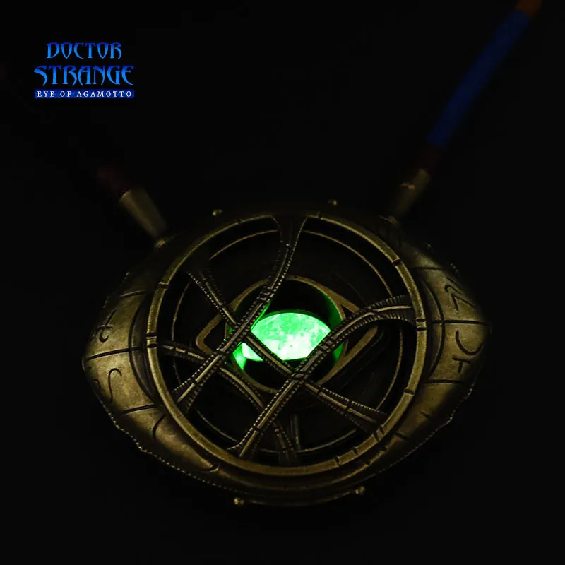 Мстители 4 Мстители Endgame Dr. stranna Eye Of Agamotto реквизит амулет серебристое ожерелье кулон 1:1 модель игрушки коллекционная