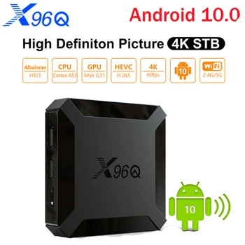 

X96Q TV Box Android 10.0 2GB 16GB Allwinner H313 Quad Core 4K 2.4G Wifi Netflix Youtube Android 10 Set Top Box Media Player 2020