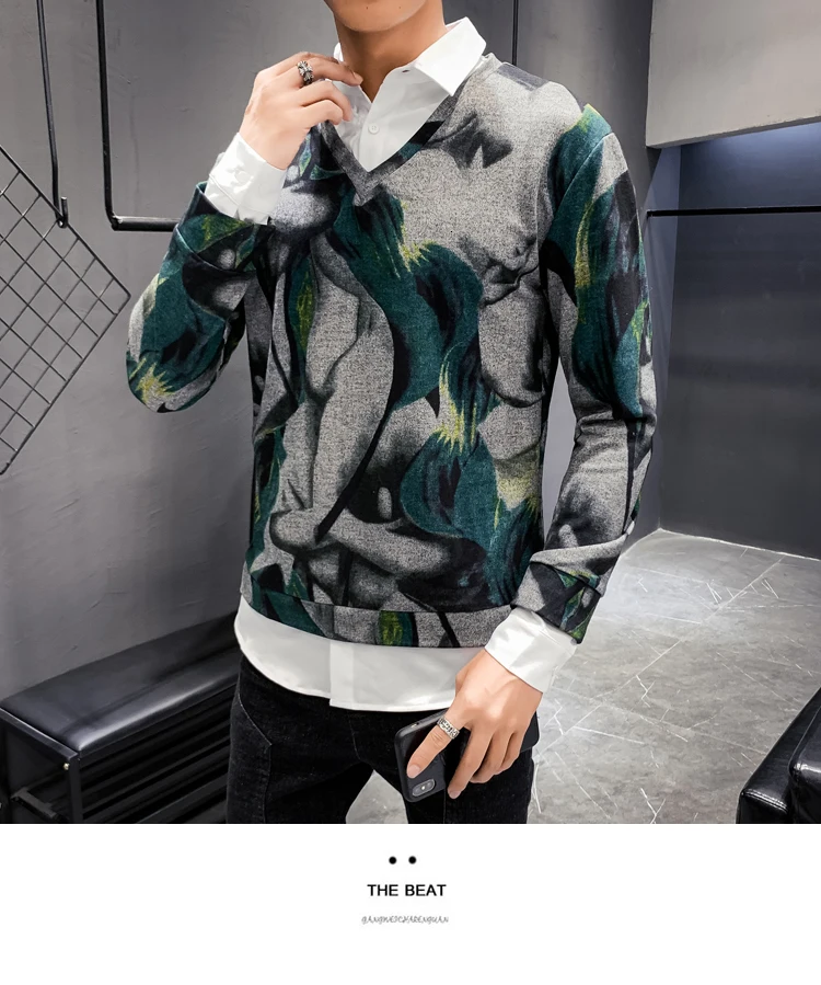 Модная рубашка, свинцовый пуловер, комплект из двух предметов, мужской топ с длинными рукавами, приталенная рубашка, Vestido, мужской смокинг