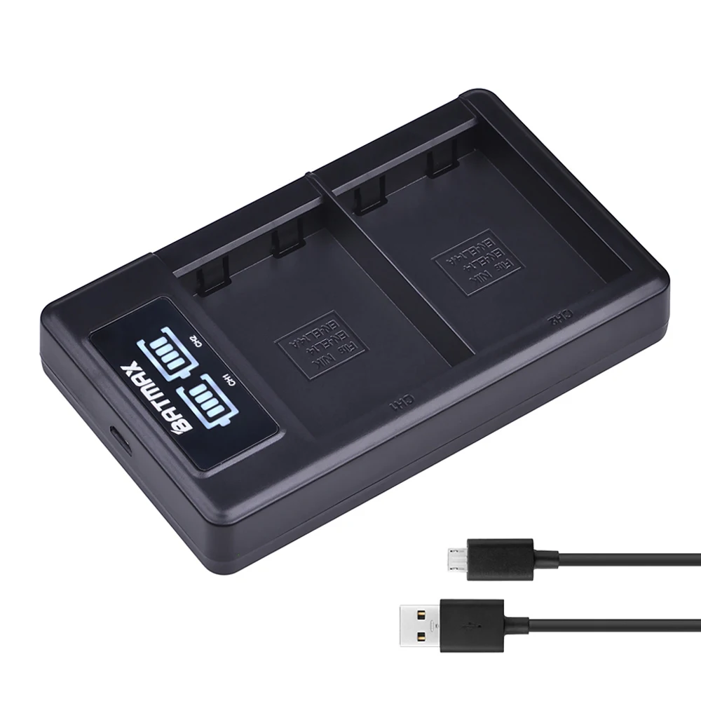 1 шт. 1200 мАч EN EL14A EL14 батарея + ультра тонкий LED USB двойное зарядное устройство для