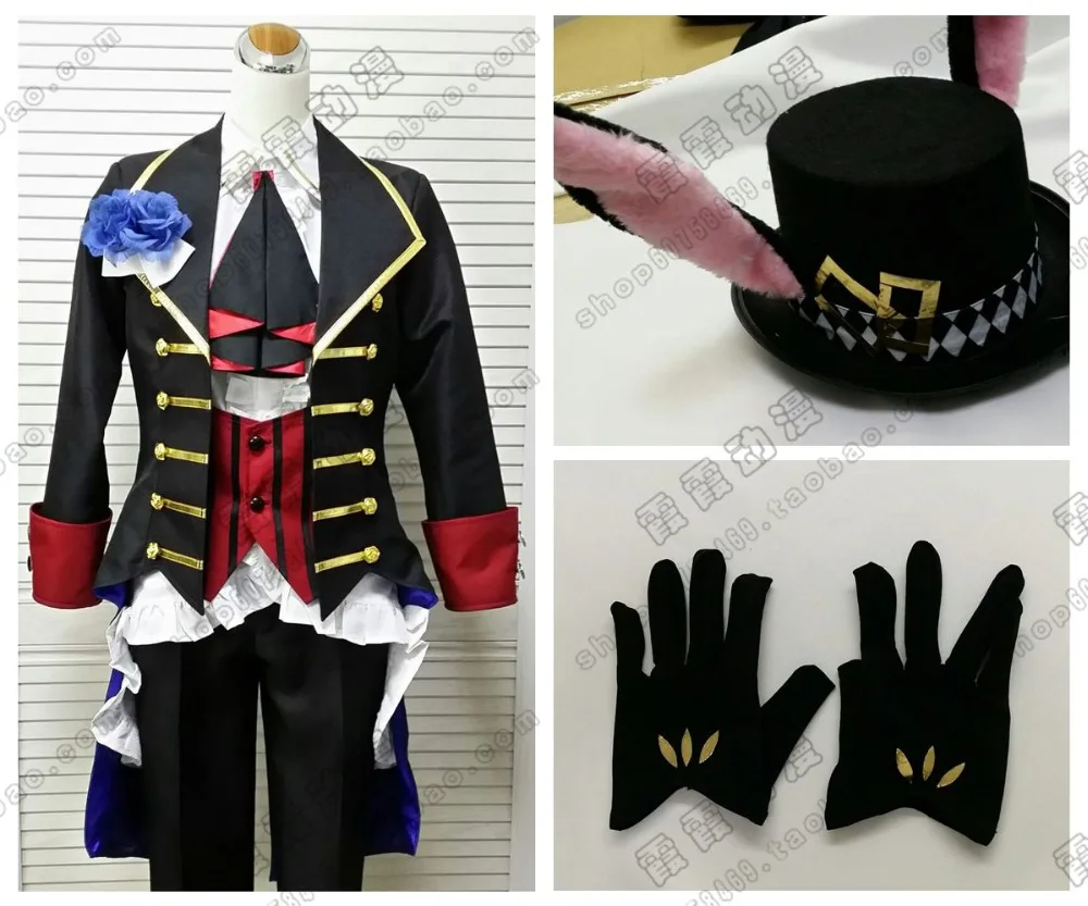 Аниме! Анимация Kisaragi Koi Uzuki Arata Satsuki Aoi готические униформы с готическими надписями карнавальный костюм на Хэллоуин