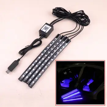 

5V-24V Universal Car Interior 48 RGB Strip LED Lamp Floor Atmosphere Light Decoration