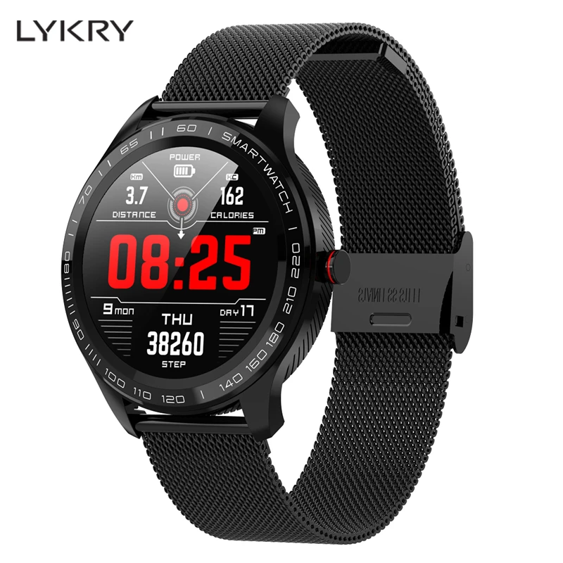 

LYKRY L9 Smart Watch IP68 Waterproof Men Women ECG Sports Fitness Tracker Heart Rate Blood Pressure Monitoring for Xiaomi Huawei