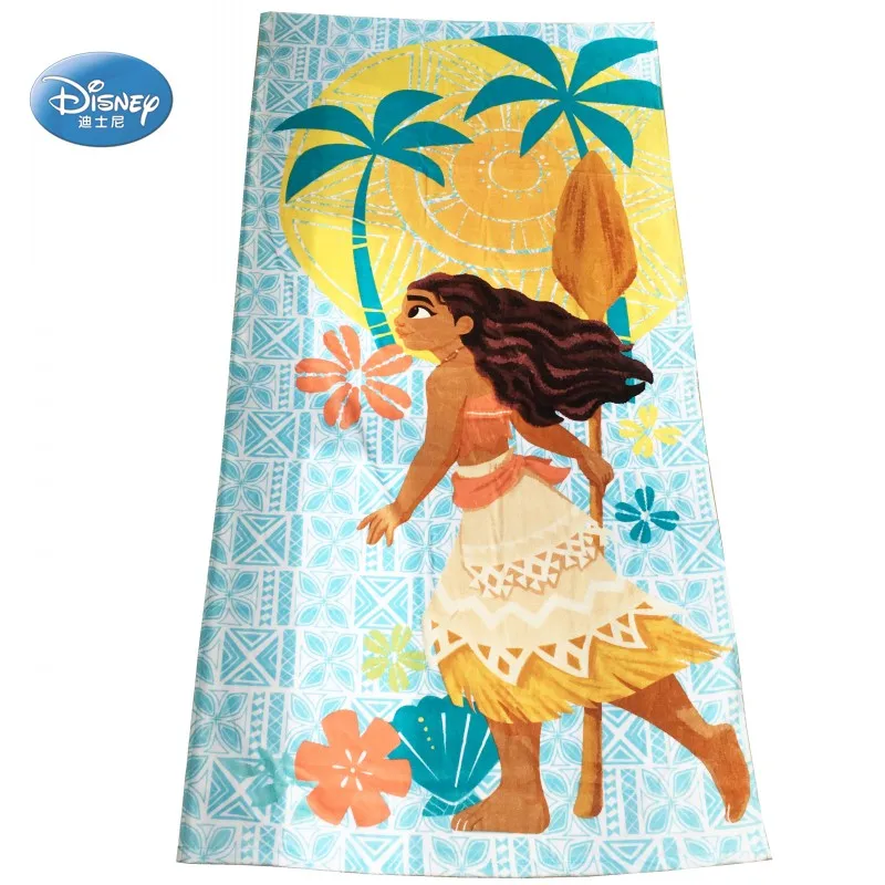 Disney/милое розовое летнее пляжное полотенце с Минни Маус И Микки из хлопка для детей, банное полотенце для девочек, 75x150 см - Цвет: Moana